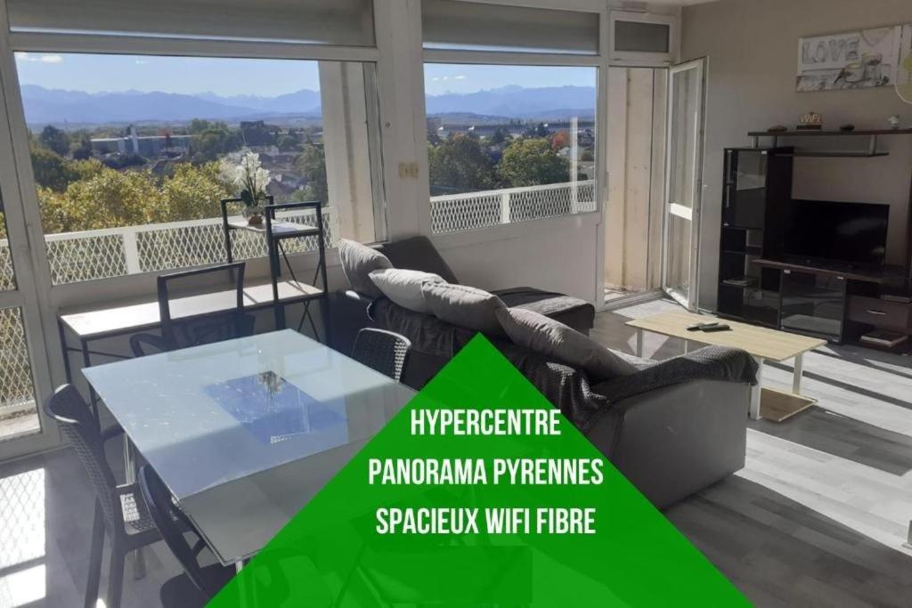 Cap Sud - 53M2- Vue Pyrenees- Hypercentre-Wifi Fibre -Nouvelle Literie Apartment Tarbes Luaran gambar